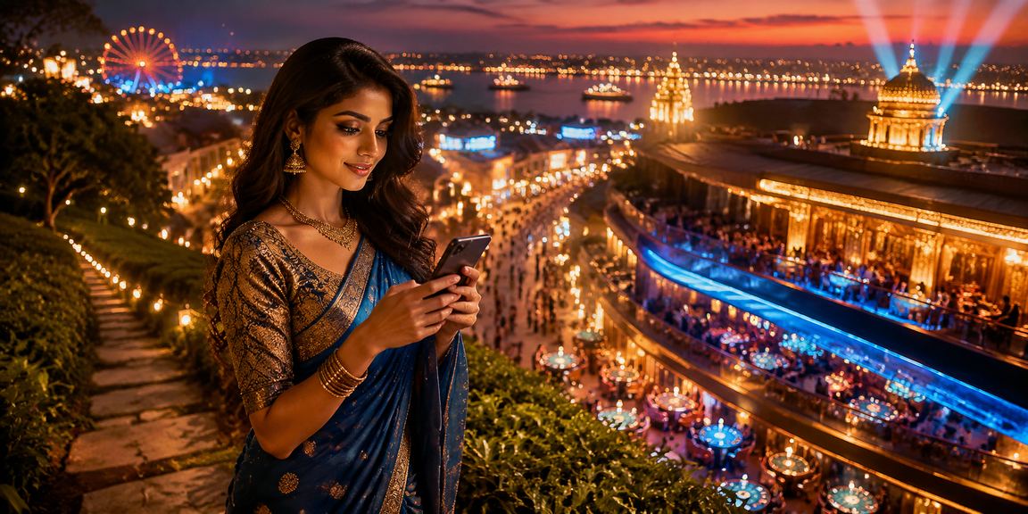 নারায়ণগঞ্জের সবুজ চা বাগানের পটভূমিতে মোবাইলে স্পোর্টস বেটিং উপভোগ করছেন একজন খেলোয়াড়
