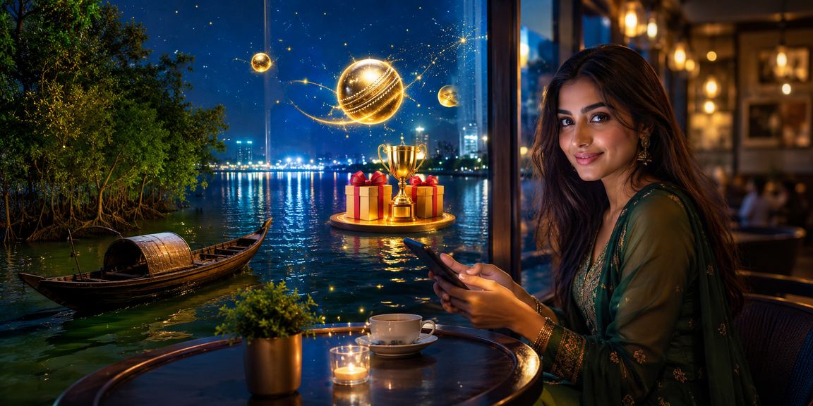 সুন্দরবন এলাকায় একজন বাংলাদেশি মডেল দায়িত্বশীলভাবে মোবাইলে বেটিং করছেন